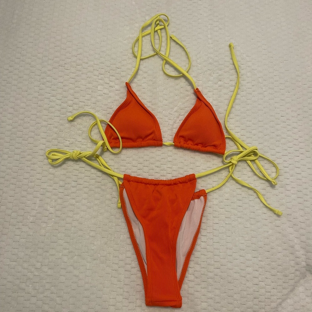 Orange & Yellow String Bikini